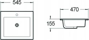 Mexen Salma lavabo da incasso 54 x 47 cm, bianco - 25395400