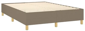 Giroletto a molle con materasso tortora 140x190 cm in tessuto