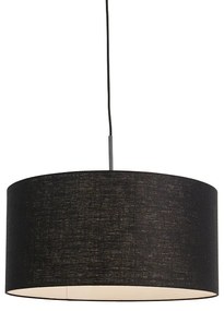 Lampada a sospensione moderna nera con paralume nero 50 cm - Combi 1
