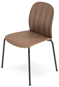 Sedie da pranzo in set marroni con effetto noce impilabili 2 pz Book – Gazzda