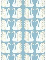 Scion Tapete Swim Swam Swan - Sky/ Chai