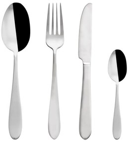 Posate argentate in acciaio inox 24 pz Mirror – Orion