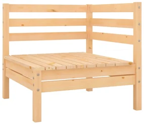 Set salotto da giardino 11 pz in legno massello di pino