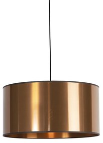 Lampada a sospensione di design nera con paralume in rame 50 cm - Pendel