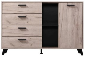 FRANCIE - madia quattro cassetti un anta moderna minimal in legno