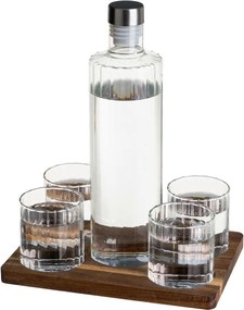 Set caraffa e bicchieri di colore naturale in vetro 1 l Linea Duo – Casa Selección