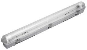 Plafoniera Stagna IP65 per Tubo LED 60cm - Unilaterale Plafoniera  per 1 tubo LED da 60cm