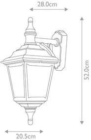 Elstead KERRY-WALL - Applique da esterno KERRY 1xE27/100W/230V IP44