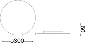 Ideal Lux - Applique da esterno LED PUNTO LED/16W/230V CRI Ø 30 cm IP54 marrone