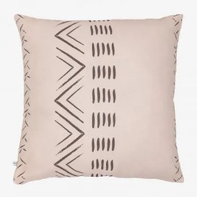 Federa per cuscino quadrata in cotone (60x60 cm) Yojary Style Beige - Sklum