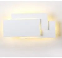 Lampada LED da Muro Rettangolare con Forme Sovrapposte 12W Colore Bianco