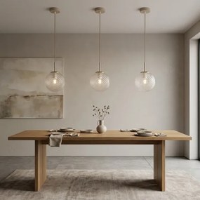 Brilagi - Lampada a sospensione su cavo STELLA 1xE27/60W/230V Ø 15 cm beige/oro