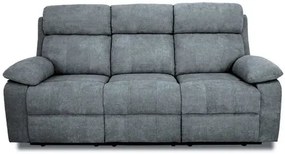 Divano 3 posti grigio Relax Pegaso con Funzione Recliner e Letto Integrato