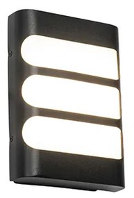 Lampada da parete per esterni nera con LED incl. sensore luce/buio - Gaev