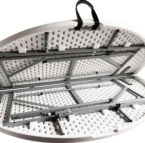 CATE - tavolo catering rotondo pieghevole salvaspazio in acciaio e abs