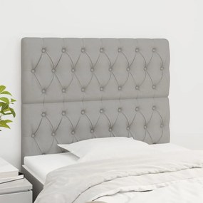 Testiere 2 Pz Grigio Chiaro 100x7x78/88 Cm İn Tessuto /