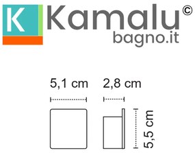 Kamalu - Appendino bagno design moderno in acciaio inox nero opaco | NUEVO-N