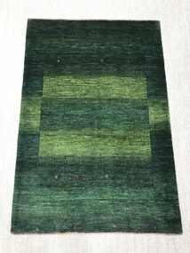 Loribaft Tappeto persiano 140x100 Verde (Iran) Annodato A Mano