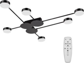 LAMPADA DA SOFFITTO 6 PUNTI LUCE BLACK LED APP521-6C