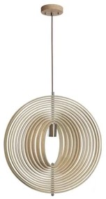 Lampadario in legno su cavo 1xE27/60W/230V Ø 43,5 cm massello/impiallacciato/faggio/legno di hevea
