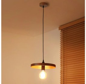 Duolla - Lampadario a sospensione con cavo IRONLINE 1x E27/15W/230V Ø 30 cm ramato/nero