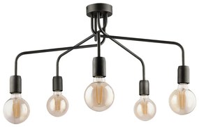 Jupiter 1676 - Lampadario a sospensione con supporto rigido OLAF 5xE27/60W/230V titanio