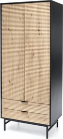 Armadio Murano S-1 in rovere artigianale/nero
