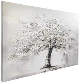 Quadro con elementi dipinti a mano 70x100 cm White Tree – Styler