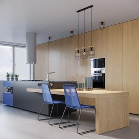 Sollux SL.1264 - Lampadario a sospensione con filo GOTTO 3xE27/15W/230V nero