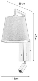 Brilagi - Applique a LED RAYA 1xE14/40W/230V + LED/3W nero