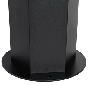 Lampada da terra per esterni nera con paralume fumé esagonale 30 cm - Denmark