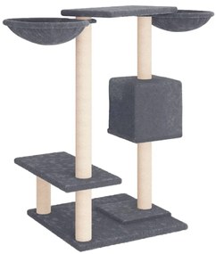 Albero per gatti con tiragraffi grigio scuro 82 cm