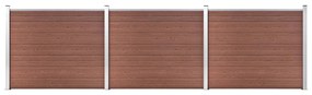 Set Pannello Di Recinzione İn Wpc 526x146 Cm Marrone /