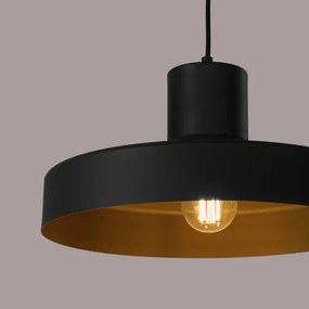 Sollux SL.1703 - Lampadario a sospensione con filo BILO 1xE27/15W/230V diametro 35 cm nero