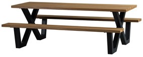 Tavolo da pranzo da giardino con panche , 206 x 145 cm Tablo - WOOOD