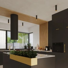 Sollux SL.1410 - Faretto NERO 1xGU10/10W/230V 12,5 cm nero/oro