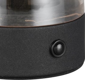 Lampada da tavolo LED color ambra con paralume in vetro (altezza totale 18 cm) Dooley – Trio