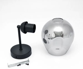 Applique LILI 1xE27/15W/230V nero/grigio