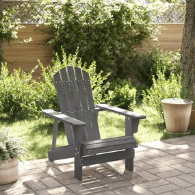 Sedia adirondack grigia 69x85x90,5 cm legno massello di abete