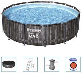 Bestway Set Piscina Steel Pro MAX Rotonda 427x107 cm