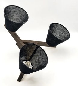 Brilagi - Lampadario LED ANTHONY 3xE14/40W/230V rovere/noce/nero