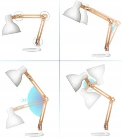 Lampada da tavolo 1xE27/40W/230V bianca