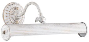 Applique Da Parete Classico Renoir Metallo Bianco 2 Luci E14 25W