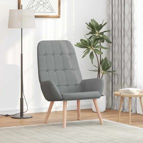 Sedia Relax Grigio Chiaro İn Tessuto /