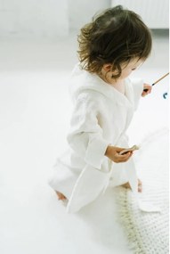 Accappatoio per bambini in lino bianco Natura, taglia 122 - 128 White - Linen Tales