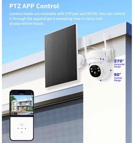 Immax NEO 07804L-Camera solare smart SENTRY 9000mAh Wi-Fi Tuya IP65