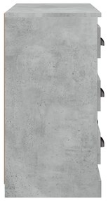 Credenza Grigio Cemento 70x35,5x67,5 cm in Legno Multistrato
