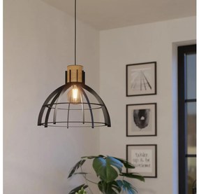 Eglo 43769 - Lampadario a sospensione con filo STILLINGTON 1xE27/40W/230V nero