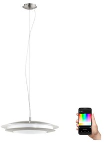 Eglo 98044 - Lampadario LED RGB dimmerabile a sospensione con filo MONEVA-C LED/27W/230V