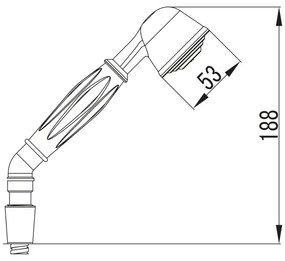 Aqualine - Doccia portatile VICTORIA ottone/cromo lucido